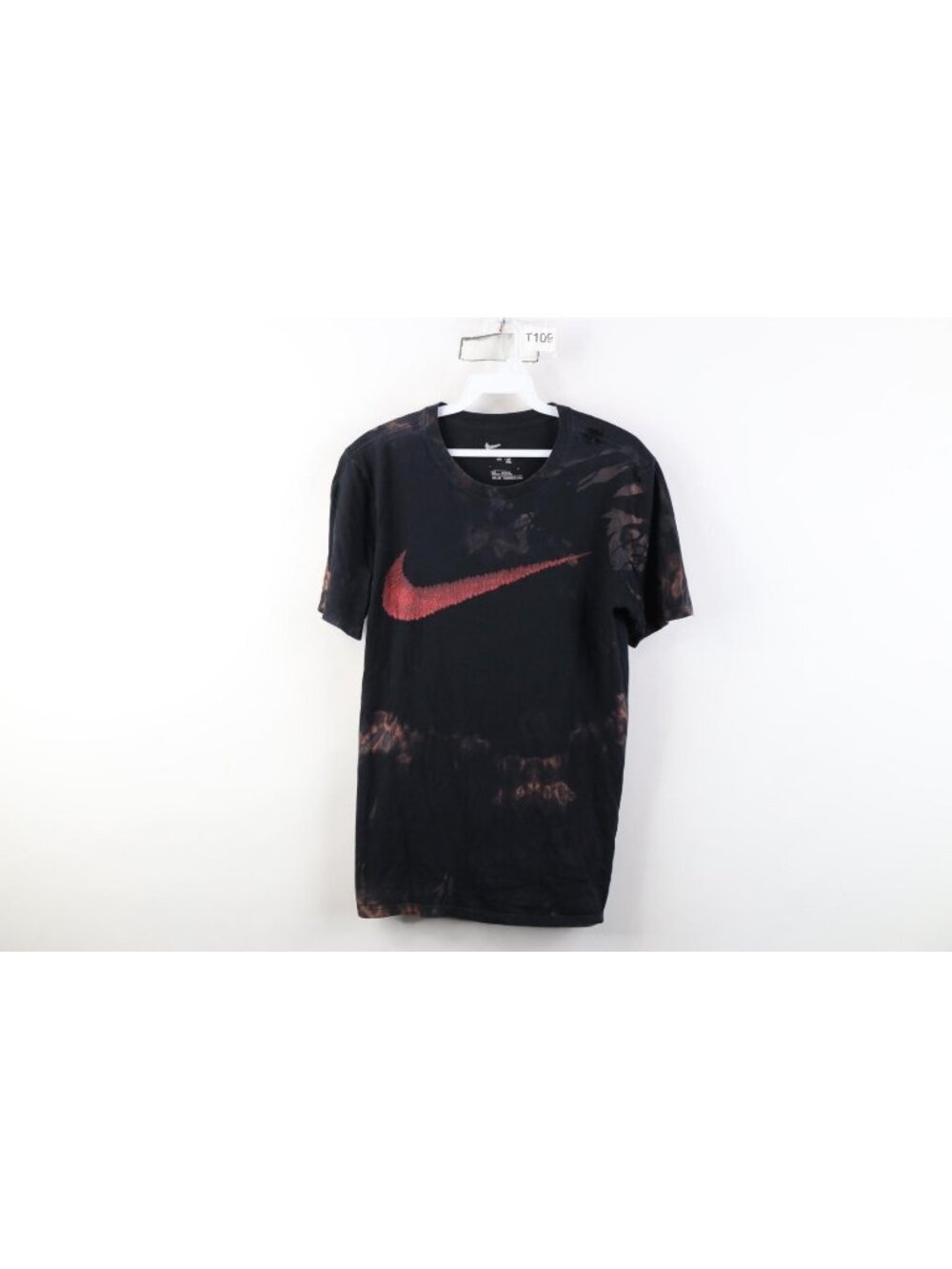 Vintage Y2K Nike Mens Small Distressed Big Swoosh Acid Wash Short Sleeve T-Shirt